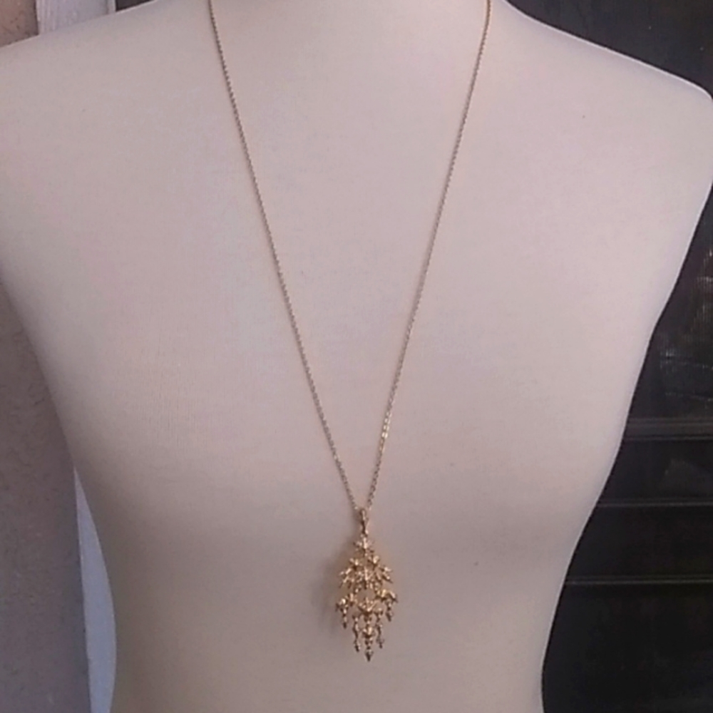 Crystal and Gold Necklace